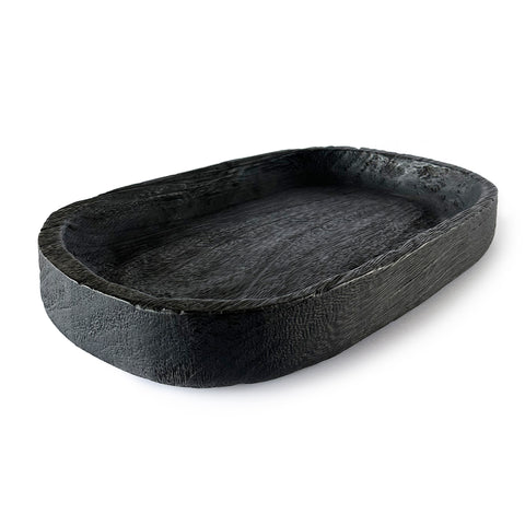 Batea de madera ovalada