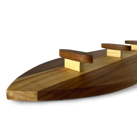 Perchero de madera de parota para colgar en la pared con 3 perchas